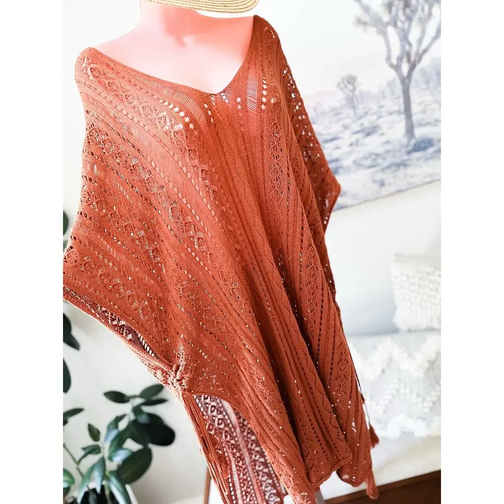 Where the Desert Meets the Sea boho Wanderlust ultra slouchy knit coverup